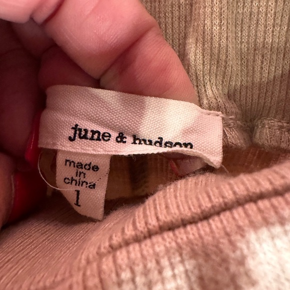 June & Hudson Tan Wide-Leg Pants with Button Details Size 1 - Picture 4 of 4